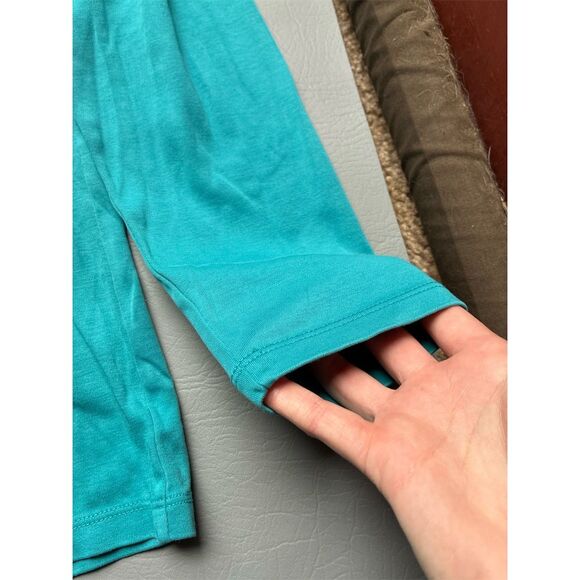 L.L.Bean Women's XL Turquoise Turtleneck Pullover Long sleeve Casual - Picture 3 of 9